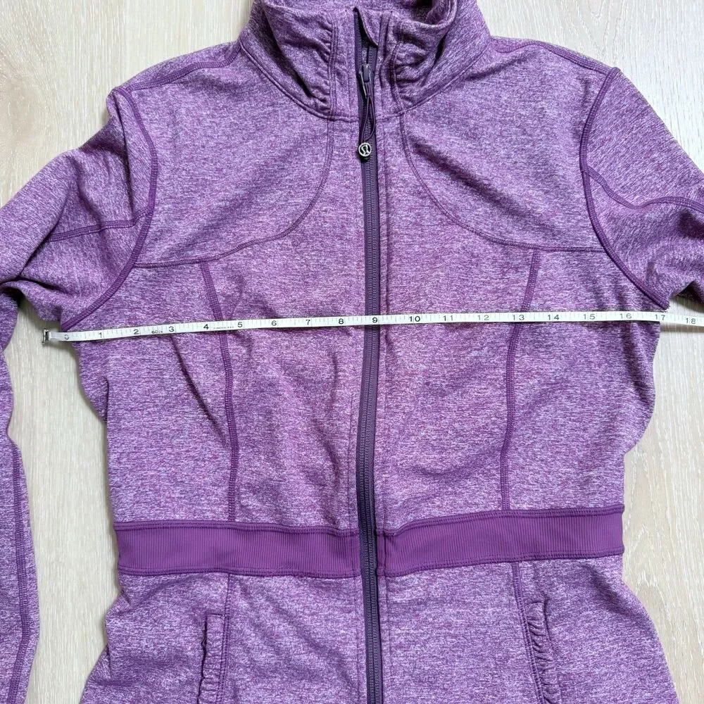 Lululemon RARE Peplum Pleated Riding Jacket in Heathered Ultra Violet Size 10 - Picture 8 of 16